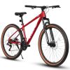 A27312 Ecarpat Mountain Bike 27 Inch Wheels, 21-Speed Mens Womens Trail Commuter City Mountain Bike