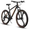 A27301M Ecarpat Mountain Bike 27.5 Inch Wheels, 21 Speed Road Bicycle with Dual Disc Brakes for Men and Women