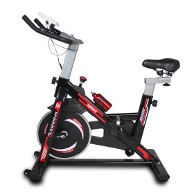 Indoor Exercise Bike Cycling Bike with Comfortable Seat Cushion Black+Red