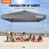 VEVOR Pop Up Canopy Tent, 10 x 10 ft, 250 D PU Silver Coated Tarp, with Portable Roller Bag and 4 Sandbags