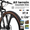 A27301M Ecarpat Mountain Bike 27.5 Inch Wheels, 21 Speed Road Bicycle with Dual Disc Brakes for Men and Women