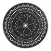 Ø39.37-inch Cast Aluminum Patio Dining Table With Black Frame and Umbrella Hole