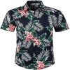 Men's Hawaiian Floral Short Sleeve Shirt Casual Flower Button Down Slim Fit Shirts