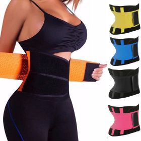 Waist Trainers for Men Women Waist Trimmers Workout Sweat Band Belt for Back Stomach Support (Color: YELLOW, size: XXL)