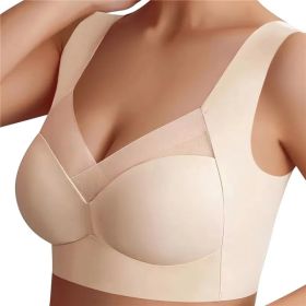 Posture Correcting Bra for Seniors, Anti Sagging Bras (Color: skin, size: 2XL)