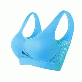 Women Yoga Underwear Padded Crop Tops Underwear Gym Top Yoga Sport Bra Breathable Fitness Running Vest Yoga Bras Sports Type (Color: Blue, size: 4XL)