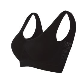 Women Yoga Underwear Padded Crop Tops Underwear Gym Top Yoga Sport Bra Breathable Fitness Running Vest Yoga Bras Sports Type (Color: BLACK, size: 5XL)