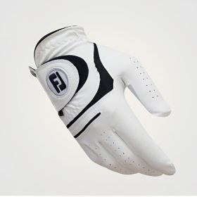 Men's White Golf Gloves; PU Wear-resistant Breathable Gloves For Left & Right Hands; Sports Clothing & Equipment (Items: Right Hand Size 24)