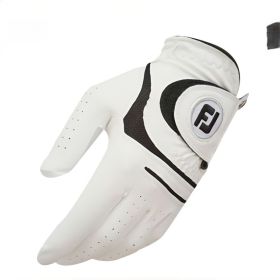 Men's White Golf Gloves; PU Wear-resistant Breathable Gloves For Left & Right Hands; Sports Clothing & Equipment (Items: Left Hand 25 Yards)