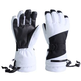 Ski Gloves Snow Gloves for Multi Vecations Mens Womens (Color: White, size: L)