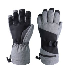 Ski Gloves Snow Gloves for Multi Vecations Mens Womens (Color: grey, size: M)