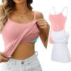 Womens Camisole Sleeveless Cami Vest Top Yoga Tank Tops