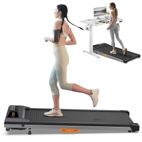 Under Desk Treadmill with Incline, Walking Pad for Home/Office, Portable Walking Treadmill 2.5HP (Color: as Pic)