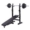 Adjustable Folding Multifunctional Workout Station Adjustable Workout Bench with Squat Rack - balck red XH