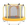 55-inch Trampoline for Kids Indoor & Outdoor Small Toddler Trampoline with Basketball Hoop