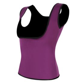 Women Hot Body Shaper Sauna Sweat Vest for Workout Exercise (Color: Purple, size: 4XL)