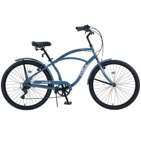 7 Speed Bicycles, Multiple Colors 26"Inch Beach Cruiser Bike (Color: as Pic)