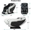 Massage chair, full body zero gravity recliner, with hip heating, foot massage and air massage system, suitable for mom/dad (pure black).